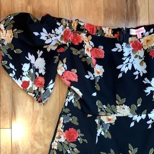 Long off the shoulder dress with slit